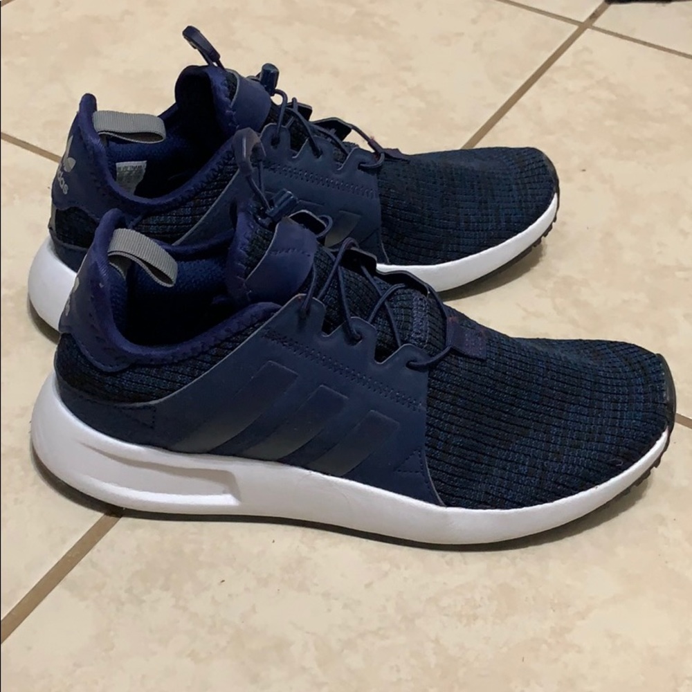 Blue adidias shoes